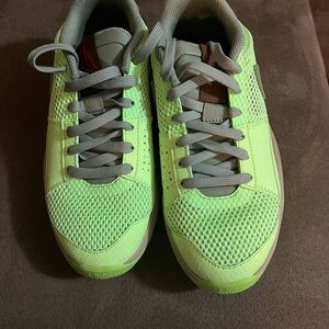 Kids Neon Green Athletic Sneakers - Gray Accents